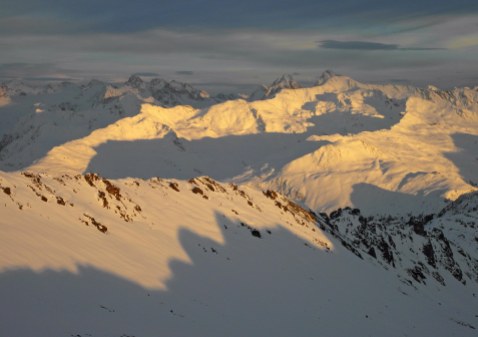 Evening View from Parsenn Ski Area